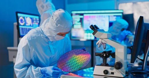 Wafer With Scientist